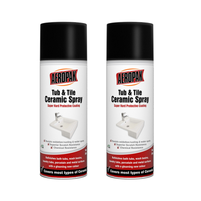 New Product Aeropak 400ml Super Hard Protective Coating ceramic spray for Tub and Tile