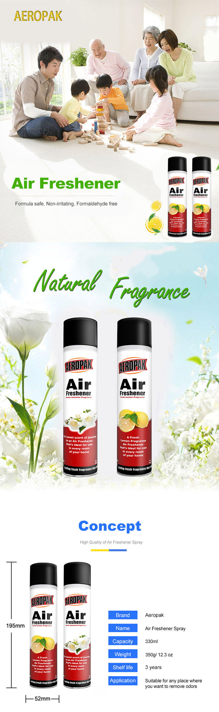 Aeropak Car Air Freshener Spray