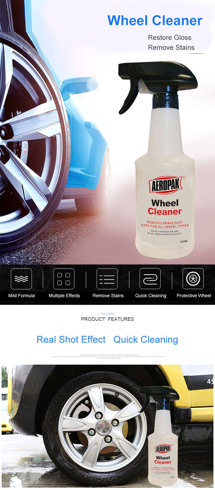 Car Care Products Wheel Rim Cleaner Spray