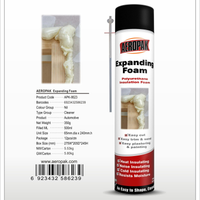 AEROPAK gaps Filling and sealing polyurethane PU foam spray 750ml