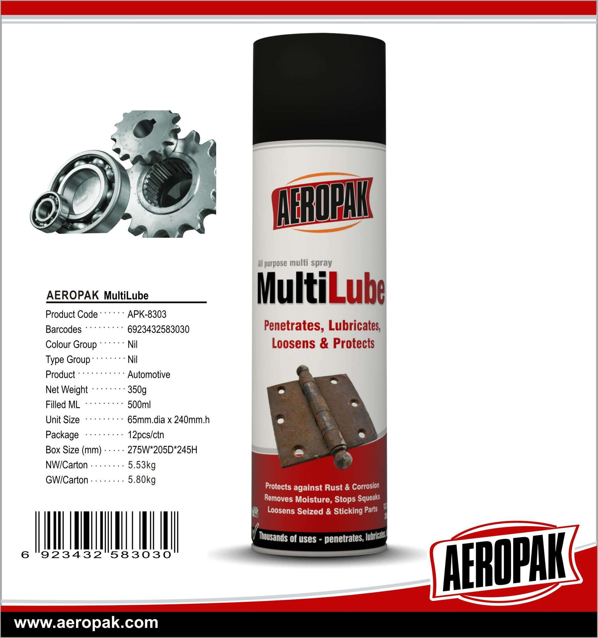 Aerosol White Lithium Grease Heat Resistance White Grease Spray