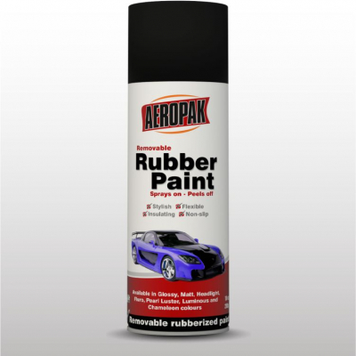 AEROPAK head light black color Rubber Spray Paint for wheel