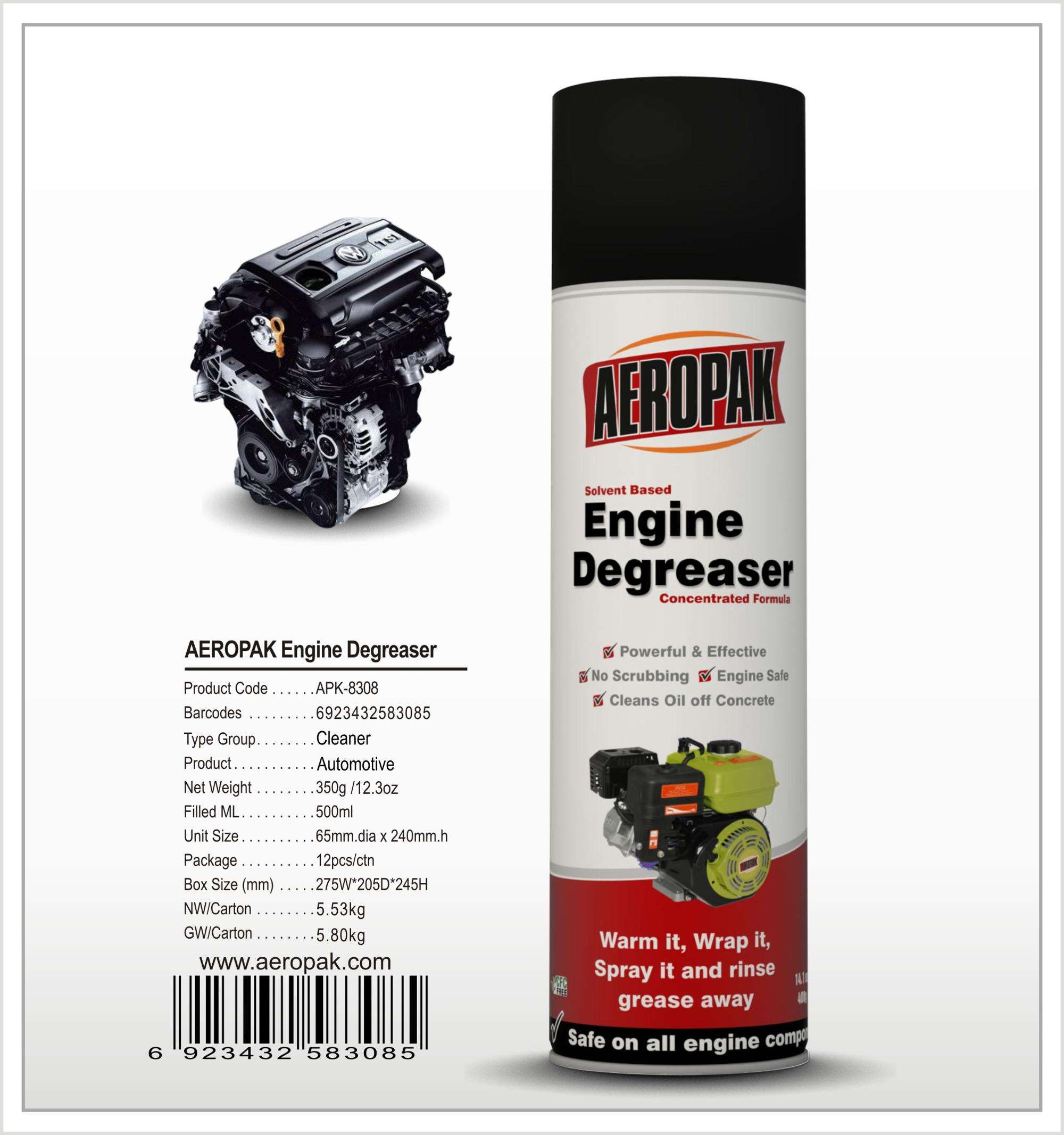 Aeropak Auto Part Cleaner Spray Engine Degreaser